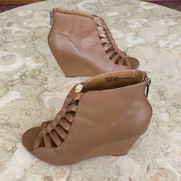 Kelsi Dagger Innis Wedge Leather Boots Booties - Picture 5 of 14